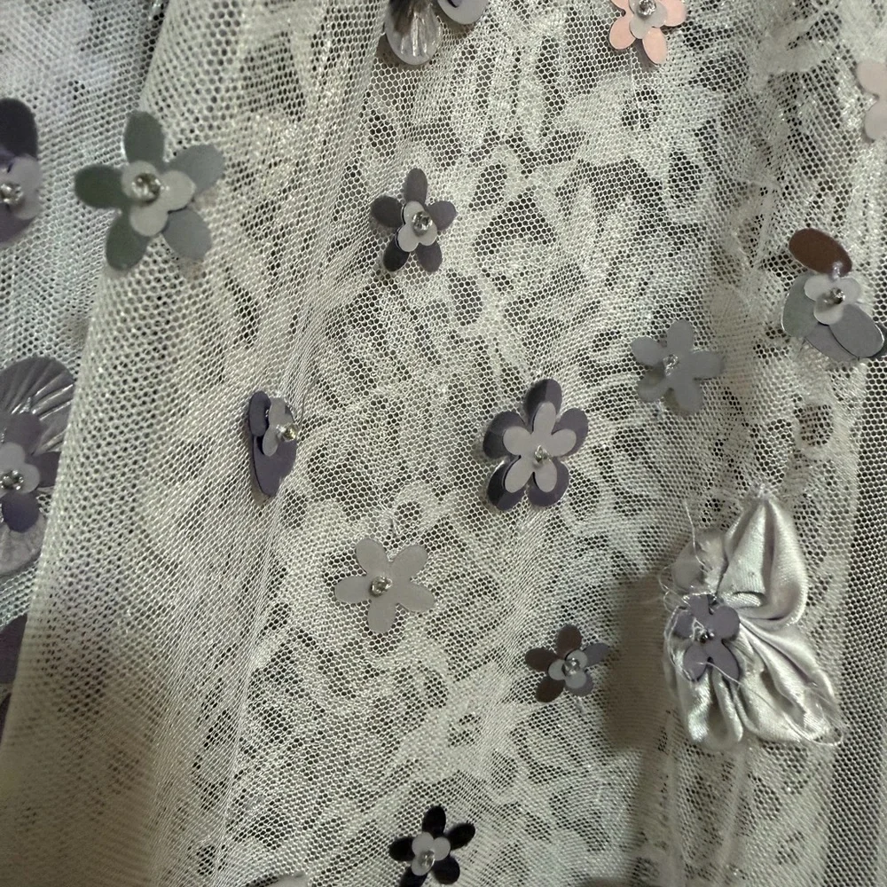 Mac Duggal Lavender Sequin Floral Gown size 14 NWT $698 - Picture 7 of 12